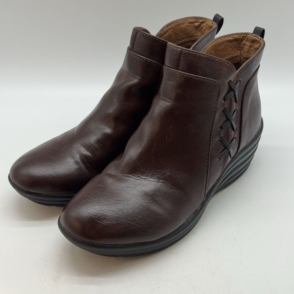 Croft & Barrow Ortholite Jaclyn Bootie Women’s 7M Brown Side Zip Ankle Boots